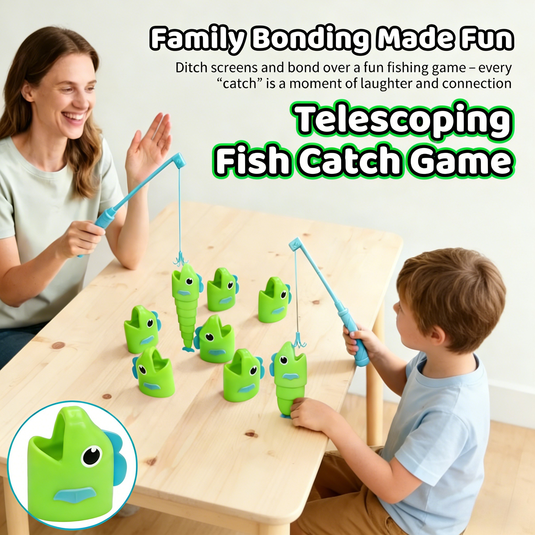 Fishing Equipment For Kids - Telescoping Fish Catch Game Fishing Game