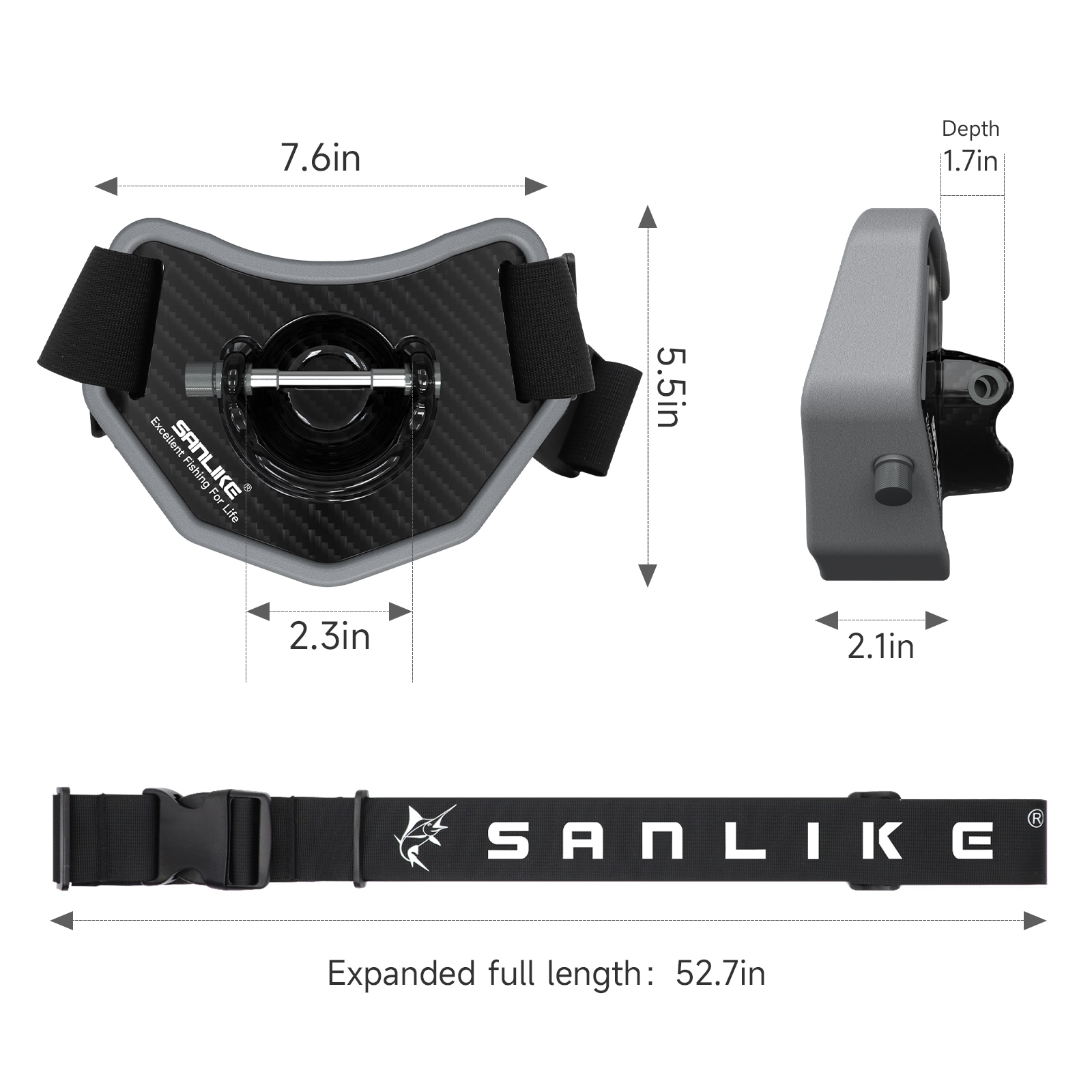 SANLIKE Fishing Fighting Belt  - Carbon Fishing Rod recensie en prijs
