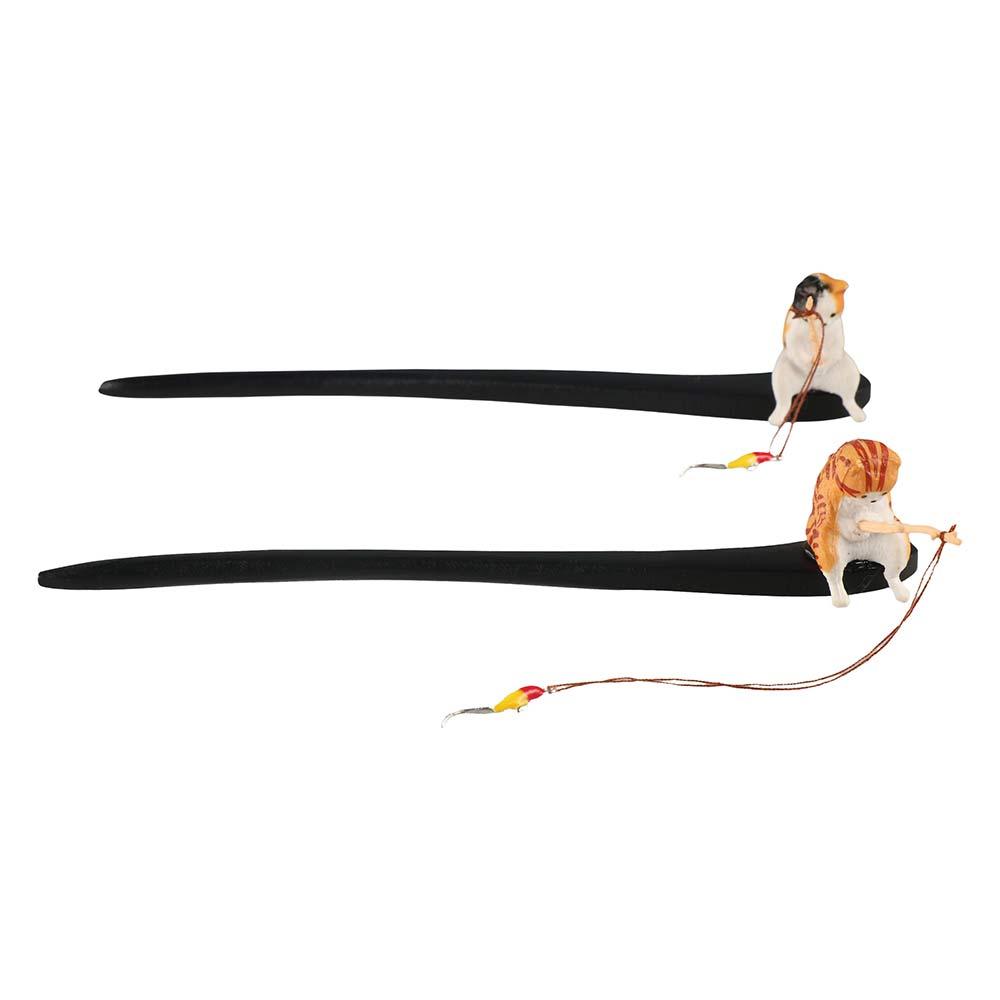 Cute Cat Fishing Wooden Hair S - Fishing Equipment For Kids recensie en prijs
