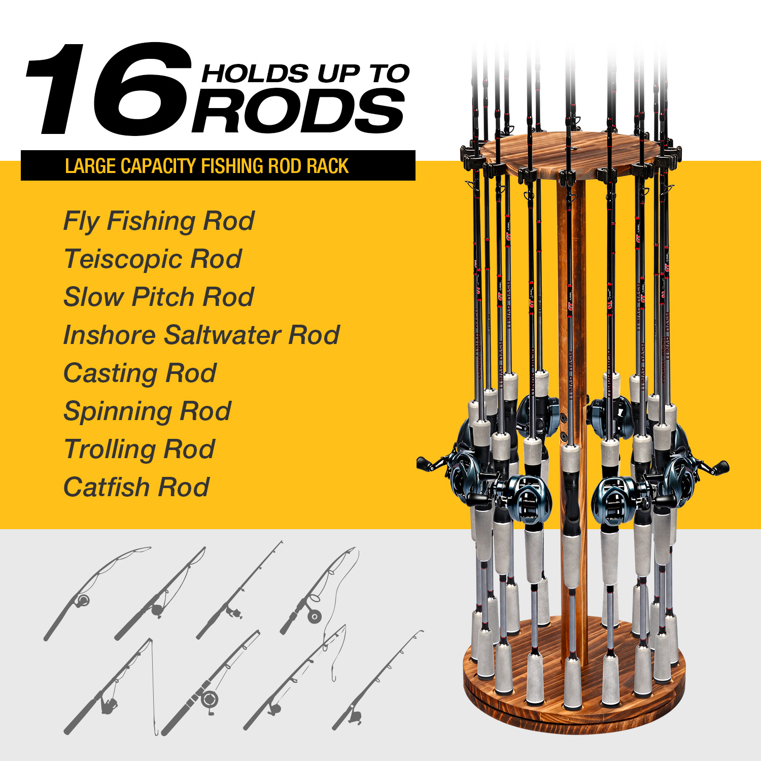 Round Carbonized Wood Fishing  - Carbon Fishing Rod recensie en prijs