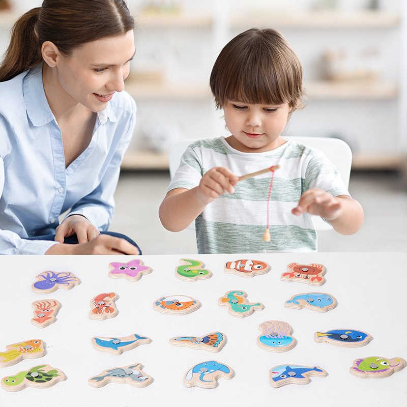 Wooden Magnetic Fishing Toys f - Fishing Equipment For Kids recensie en prijs